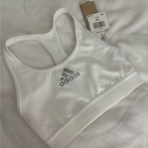 Adidas White Racerback Sports Bra